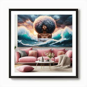 Afro Wave Art Print