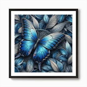 Blue Butterfly Art Print