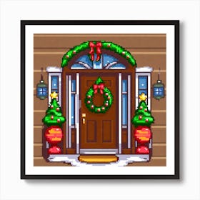 Christmas Door 33 Art Print