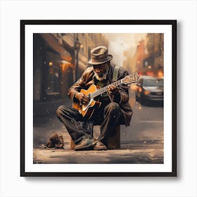 Street Musician Art Print