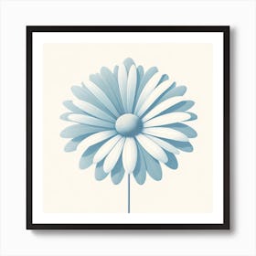 Blue Daisy Canvas Print Art Print