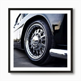 Car Wheel Tire Tyre Vehicle Auto Automobile Transportation Truck Rim Flat Road Old Vint (3) Art Print