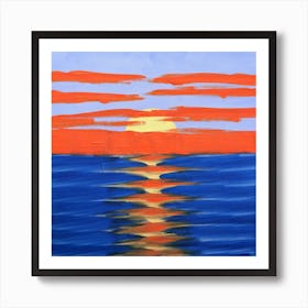 Sunset On The Water Art Print