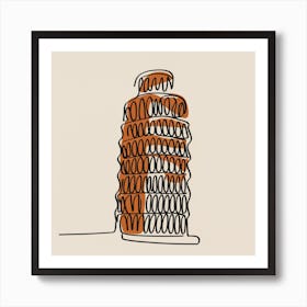 Leaning Tower Of Pisa Art Print