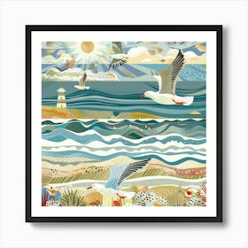 Seagulls 11 Art Print