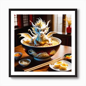 Dragon Noodle Bowl 4 Art Print