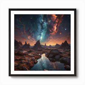 Galaxy Landscape 1 Art Print