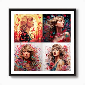 Taylor Swift Modern Portraits Póster