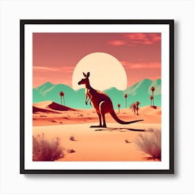 The Kangaroos Retro Pop Art Print