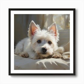 White West Highland Terrier Art Print