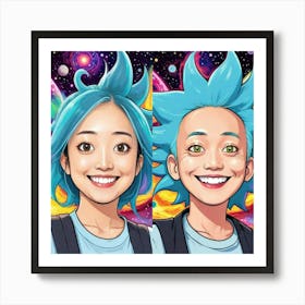 I and Me Never stop smiling Art Print