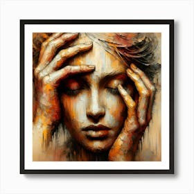 Soulful Silence Abstract Portrait Art Print