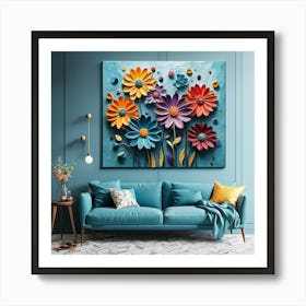 Colorful Flowers 3 Art Print