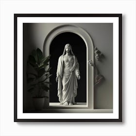 Jesus In The Doorway 3 Art Print