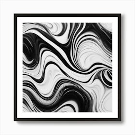 Black and White Abstract Art 62 Art Print