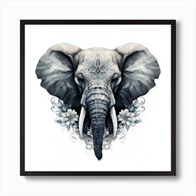 Elephant Series Artjuice By Csaba Fikker 024 Art Print