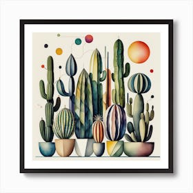 Cactus Garden Art Print