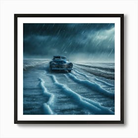 Car In The Snow Art Print