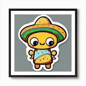 Kawaii Taco Affiche