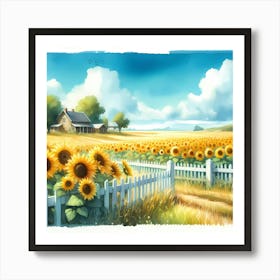 Sunflower Field Art Print