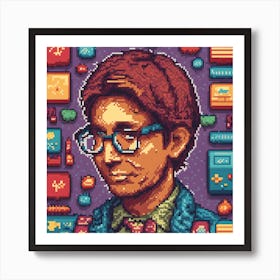 Pixel Art 42 Art Print