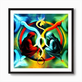 Angels And Demons Art Print