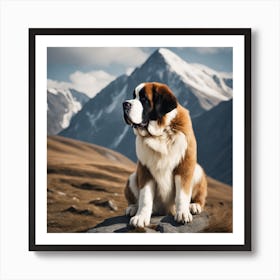 St Bernard Dog 4 Poster