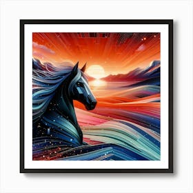 Creative Horse Beauty Illustration Nr 151 Art Print