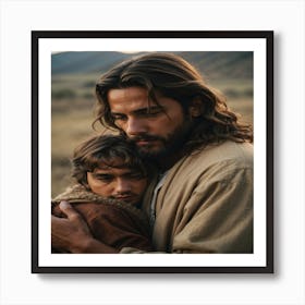 Jesus And His Son Art Print