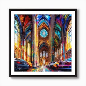 Cathedral Stained Glass Art Print