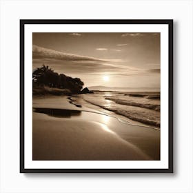 Photograph - Sunset On The Beach 1 Art Print