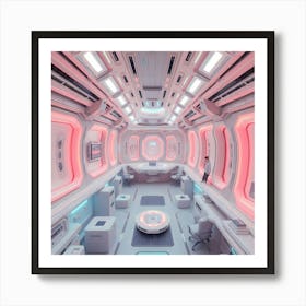 Futuristic Space Station Interior Art Print