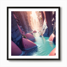 Pink Water 1 Art Print