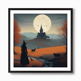 Witch In The Woods 1 Art Print