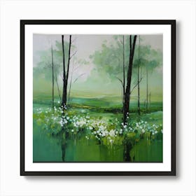 Default Original Landscape Plants Oil Painting Art Print