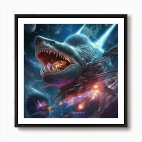 Space Shark Art Print