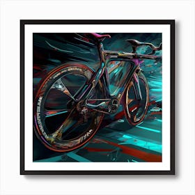 Abstract Bike Painting Art Print