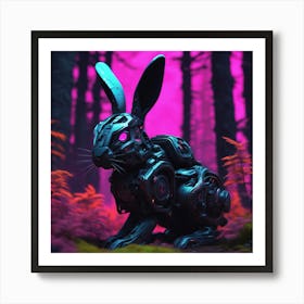 Rabbit In The Forest 72 Art Print