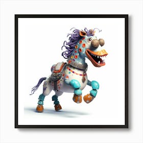 Cartoon Horse Art Print