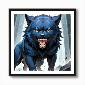 The brave wolf Art Print