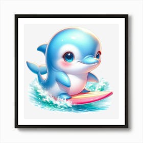 Cute Dolphin 1 Art Print
