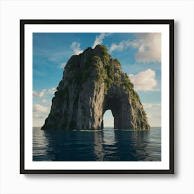 Rock Formation In The Sea Art Print