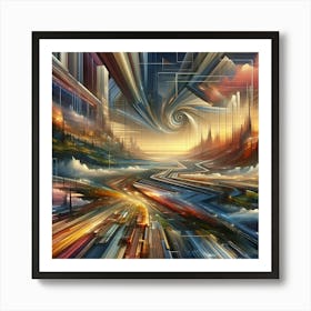 Futuristic Cityscape 12 Art Print