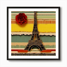 Paris Eiffel Tower 3D Art Print
