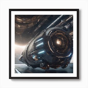 Spaceship In Space 24 Art Print