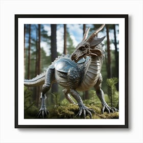 Fantasy Dragon In The Forest Art Print