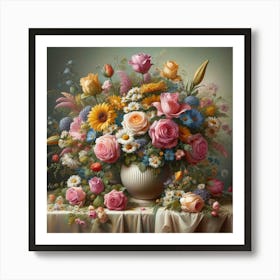 Vase with Flowers 4 Art Print