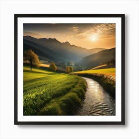 Sunset In The Valley 7 Art Print