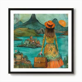 Whimical Wanderlust Travel Art Print