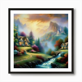 Twilight In The Valley Art Print